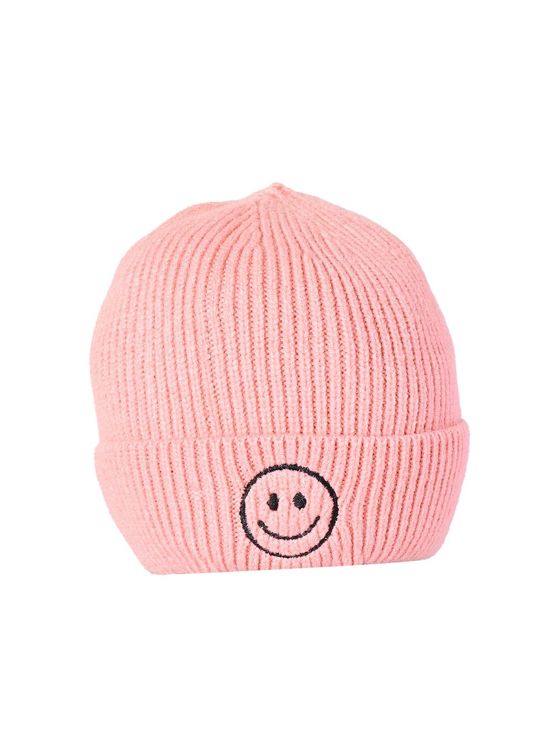 

KID-O-WORLD Kids Self Design Woollen Beanie, Pink