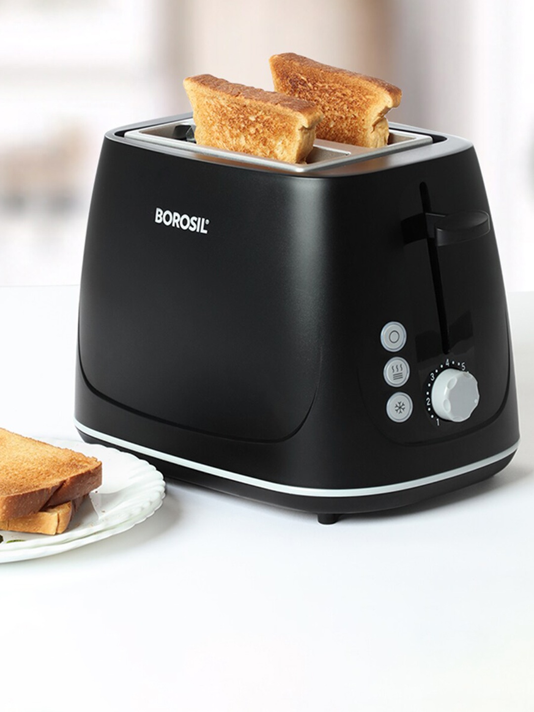 

BOROSIL Black Krispy Pop-up 2 Slice 750 Watt Toaster