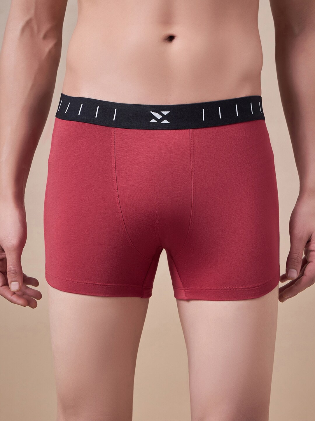 

Masch Sports Pack Of 2 Mid-Rise Anti-Bacterial Trunks TRK-2-SOL-EI-RED-RED