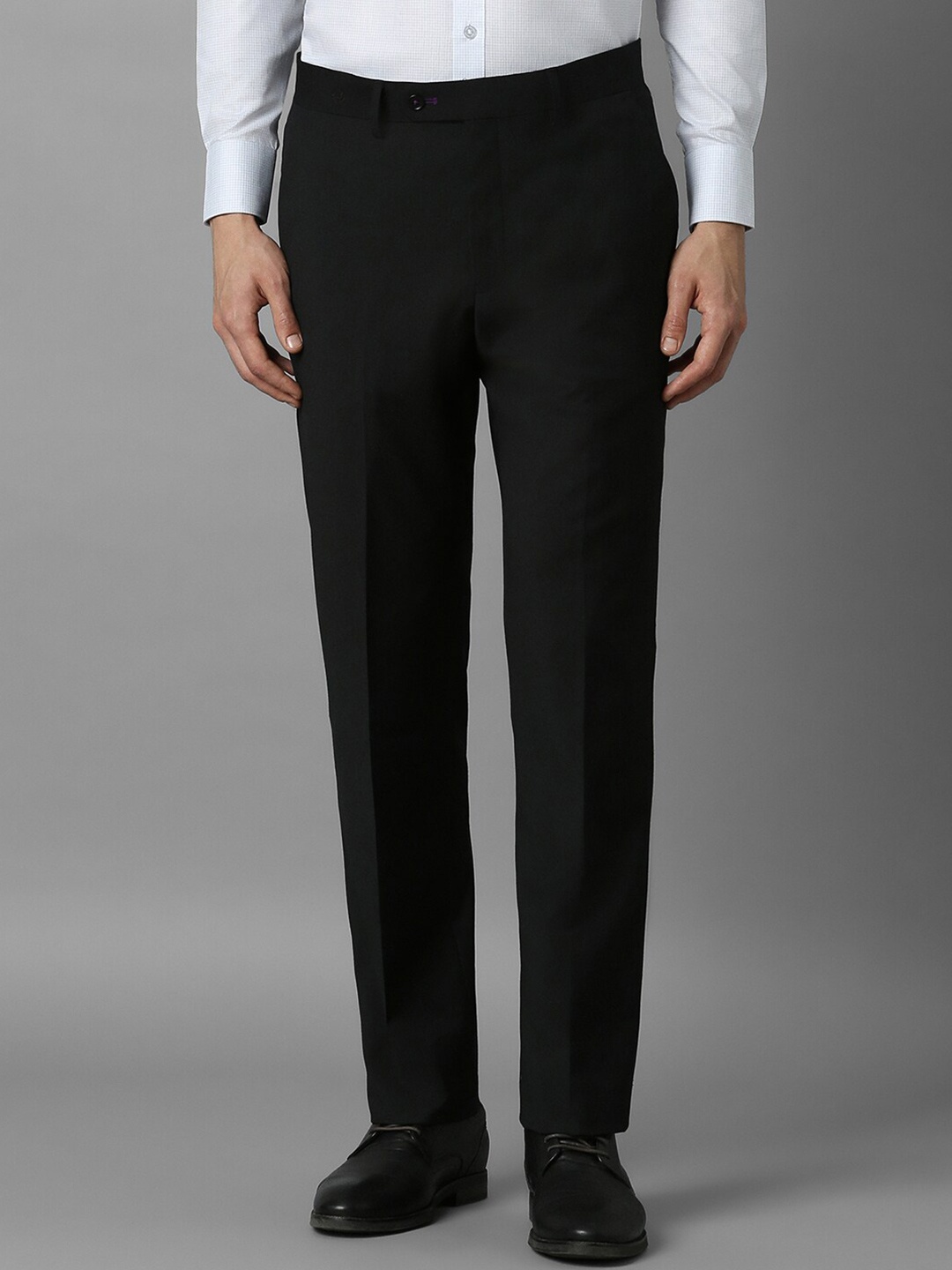 

Luxure by Louis Philippe Men Slim Fit Formal Trousers, Black