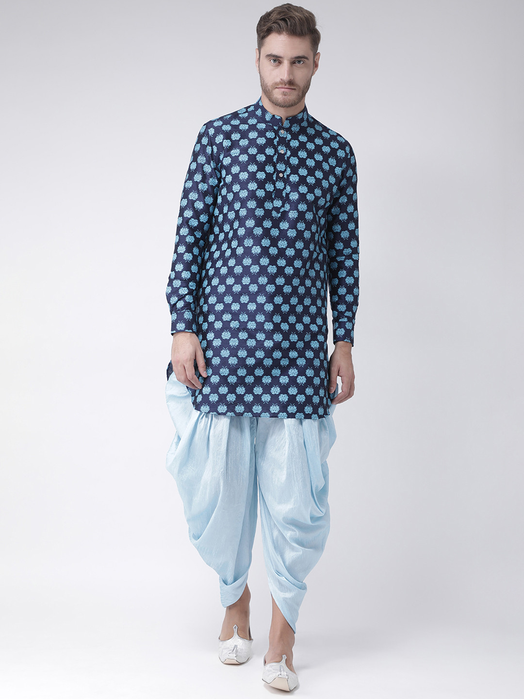

DEYANN Floral Printed Straight Kurta With Patiala, Navy blue