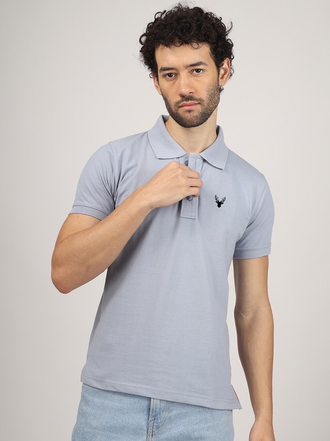 

Greylongg Polo Collar T-shirt, Grey