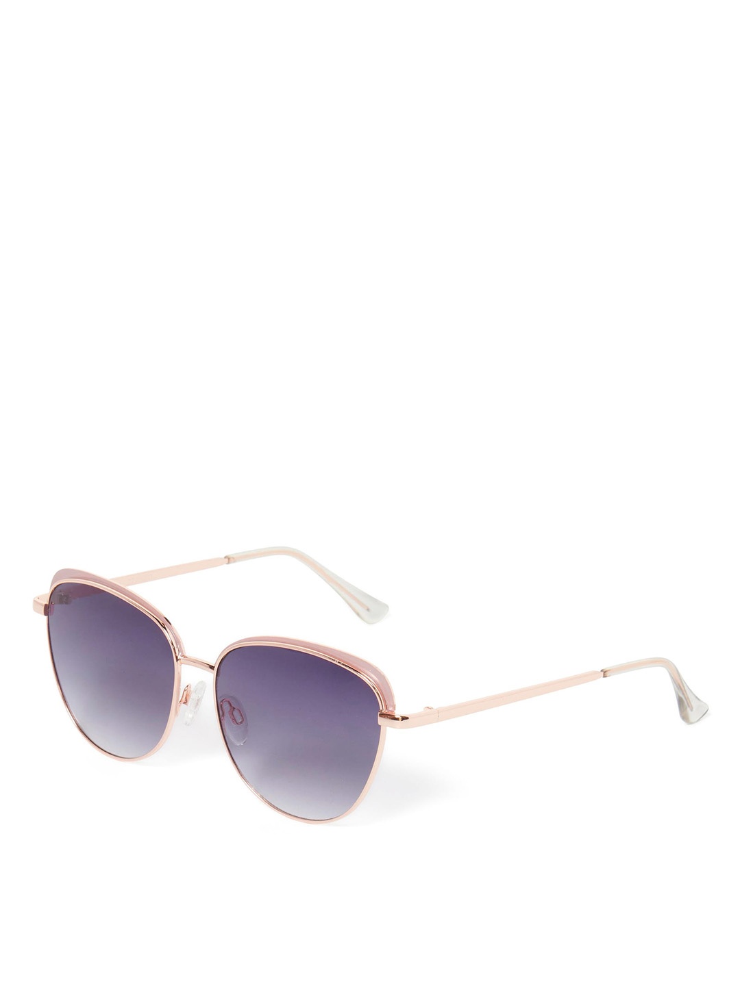 

Forever New Women Half Rim Oversized Sunglasses, Blue