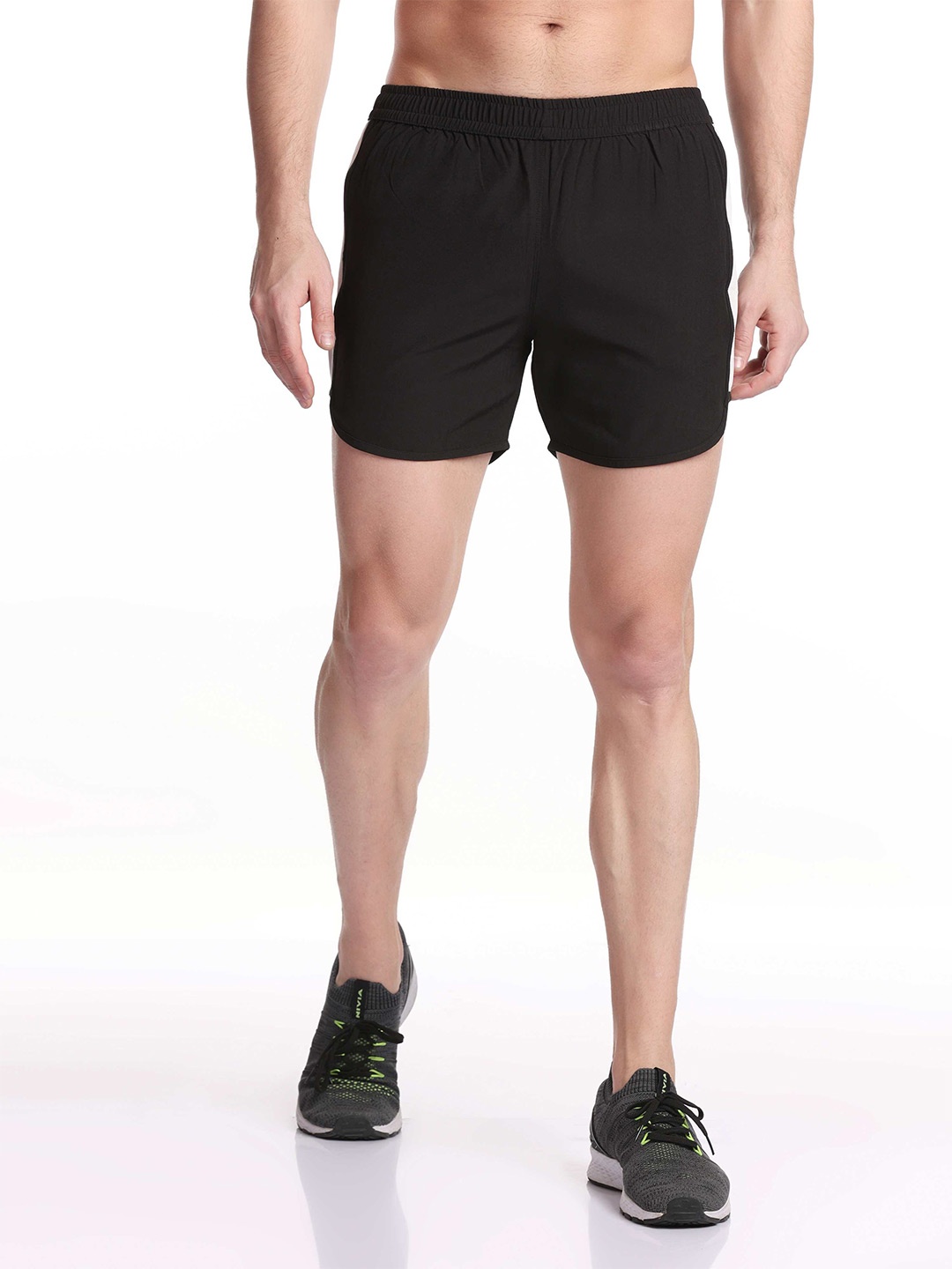 

HILLBERG Men Mid-Rise Running Cotton Sports Shorts, Black