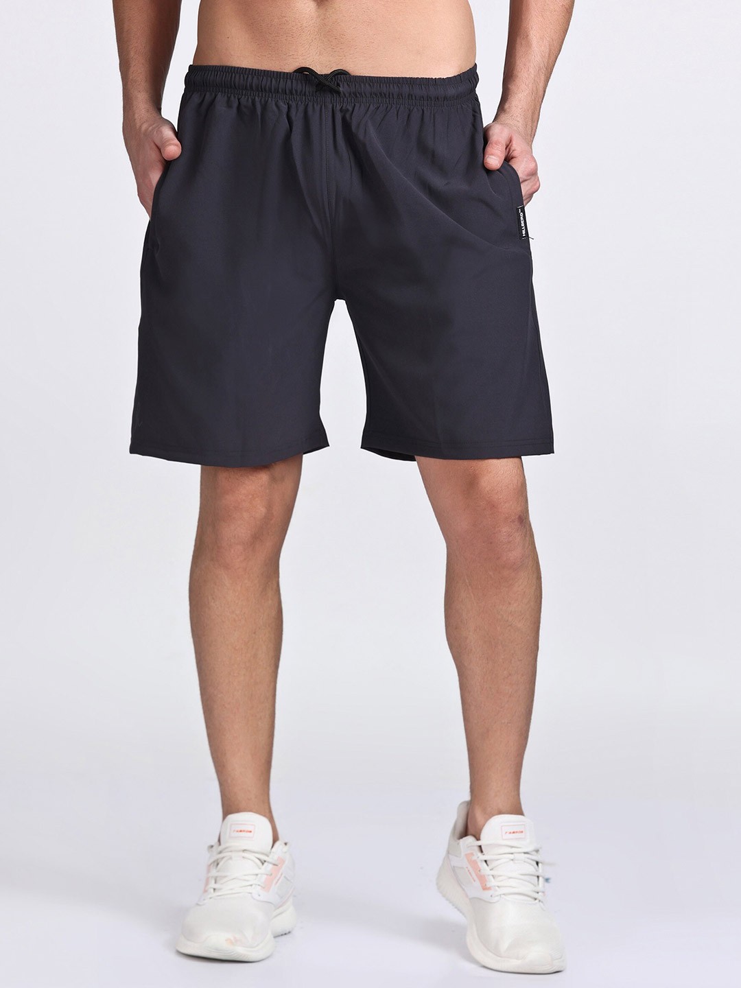 

HILLBERG Men Cotton Sports Shorts, Navy blue