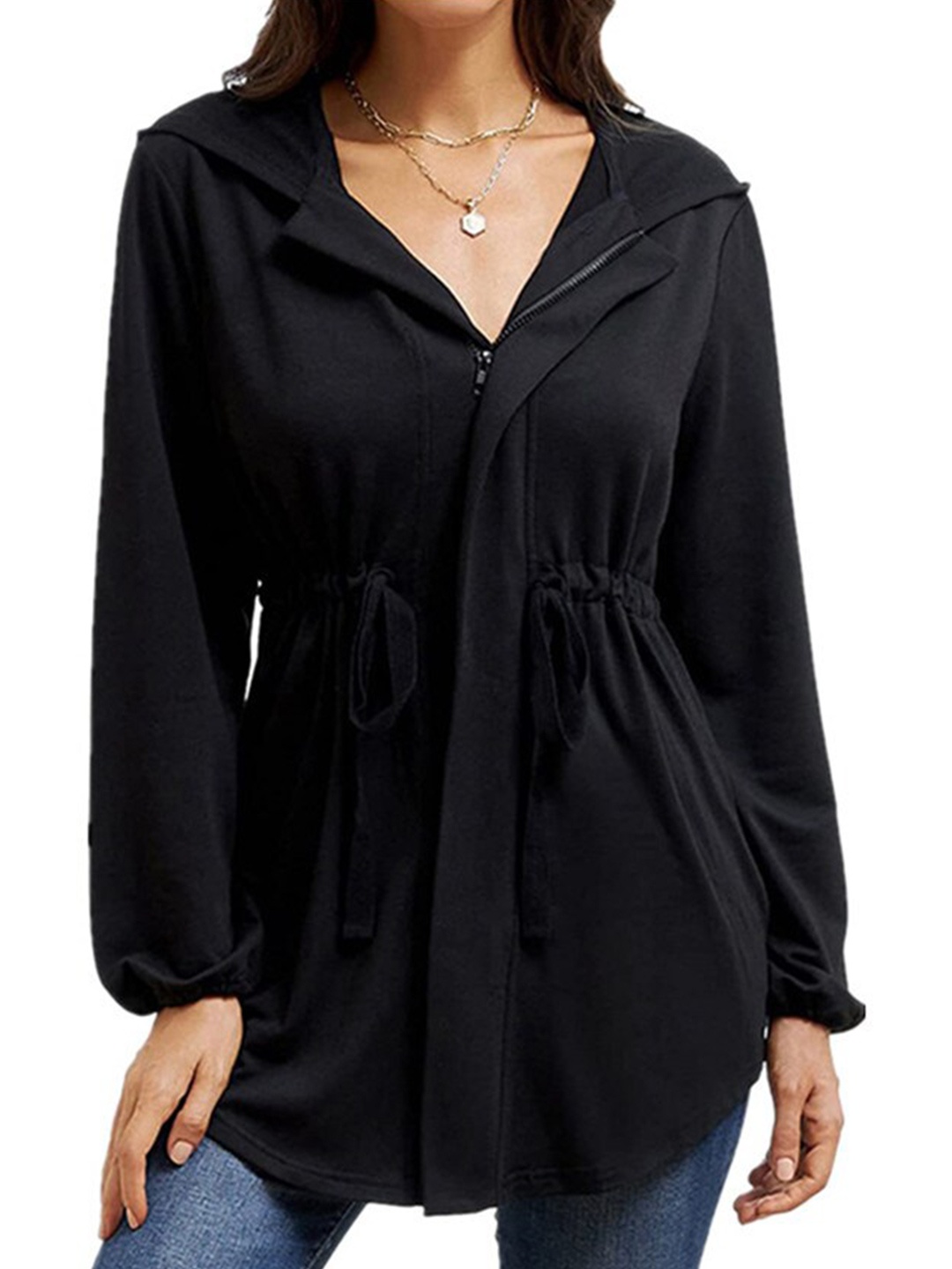 

StyleCast Black Notched Lapel Collar Tunic