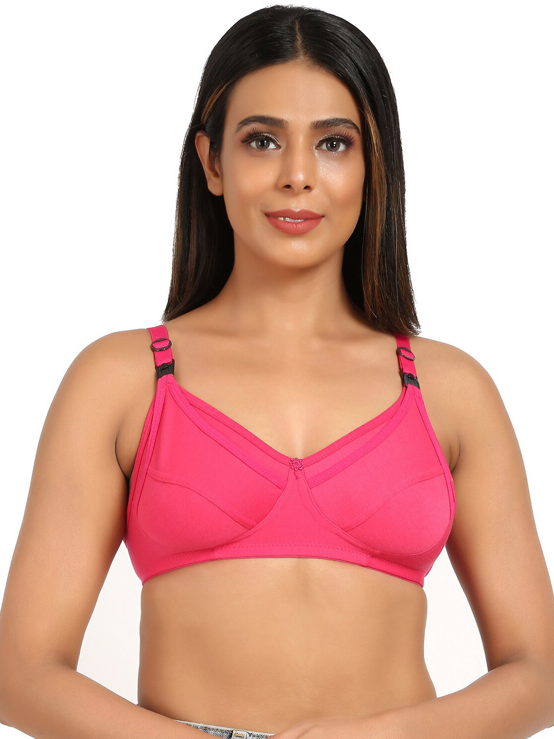 

Mine4Nine Medium Coverage Non Padded Maternity Bra - All Day Comfort, Pink