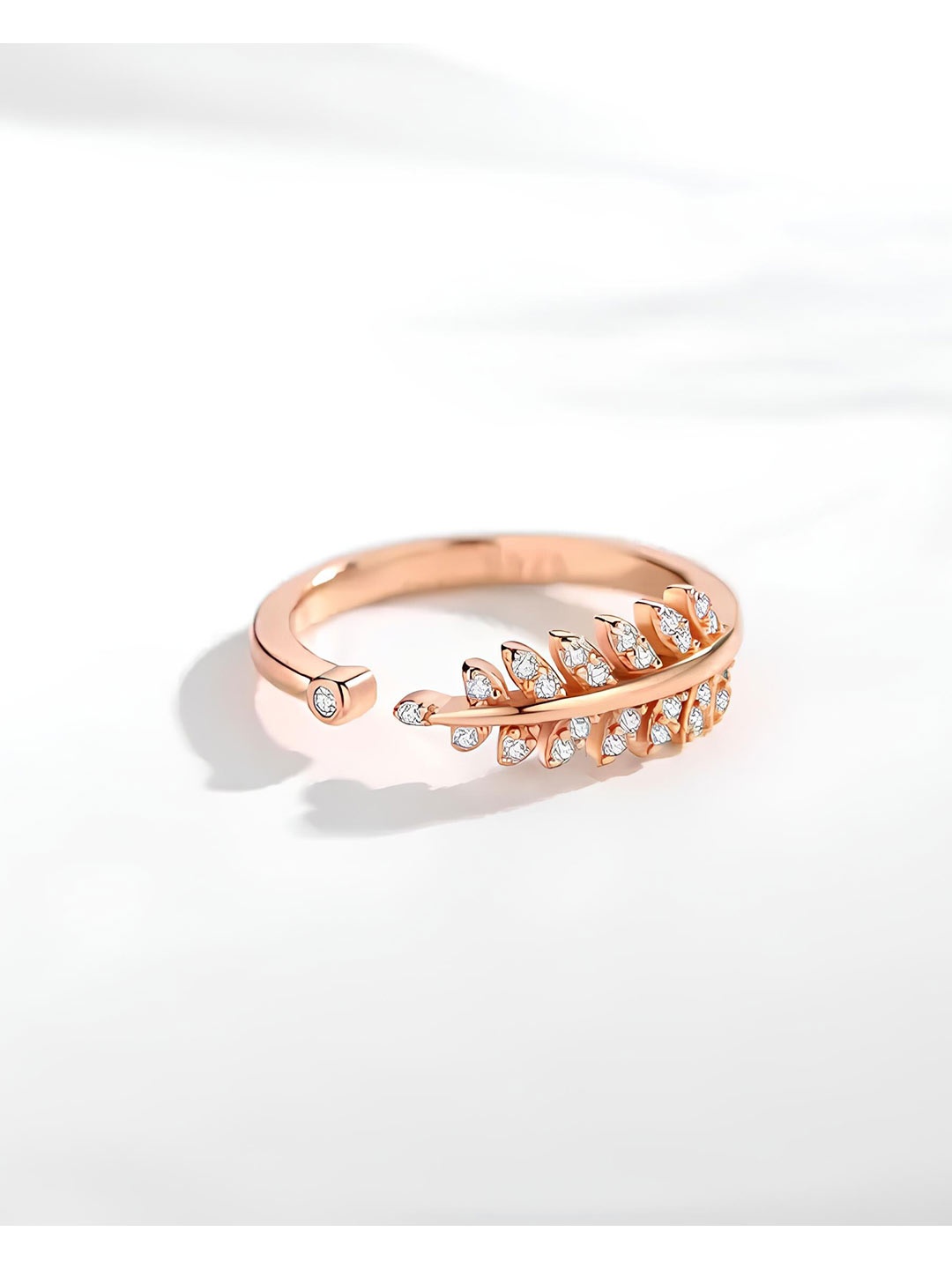 

KARISHMA KREATIONS Rose Gold-Plated CZ-Studded Adjustable Finger Rings