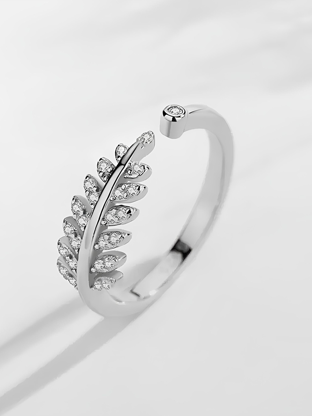 

KARISHMA KREATIONS Silver-Plated CZ-Studded Adjustable Finger Rings