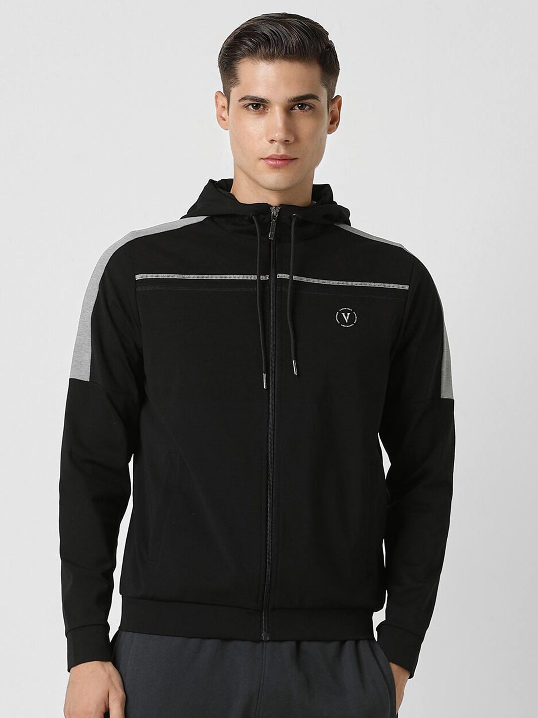 

Van Heusen Flex Hodded Sporty Jacket, Black