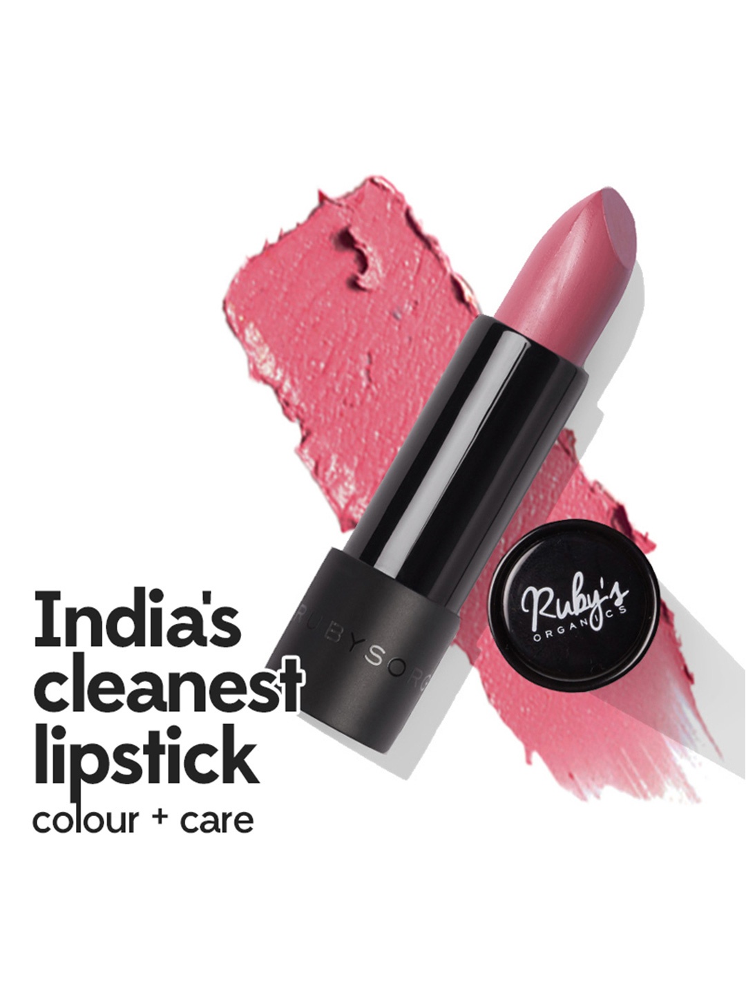 

Ruby's Organics Semi-Matte Long Lasting Lipstick - 3.7g - Nuddy, Pink