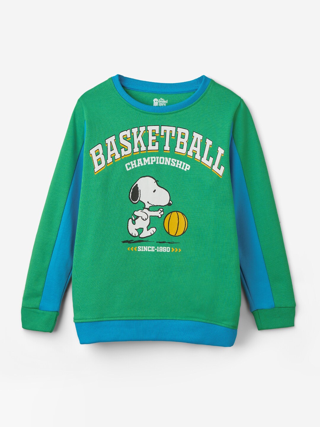 

The Souled Store Boys Green Snoopy Printed Long Sleeves Pullover