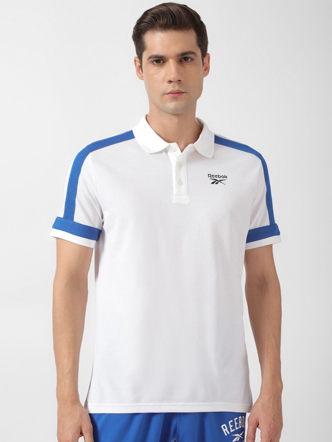 

Reebok Wce Short Sleeves Polo Collar T-shirt, White