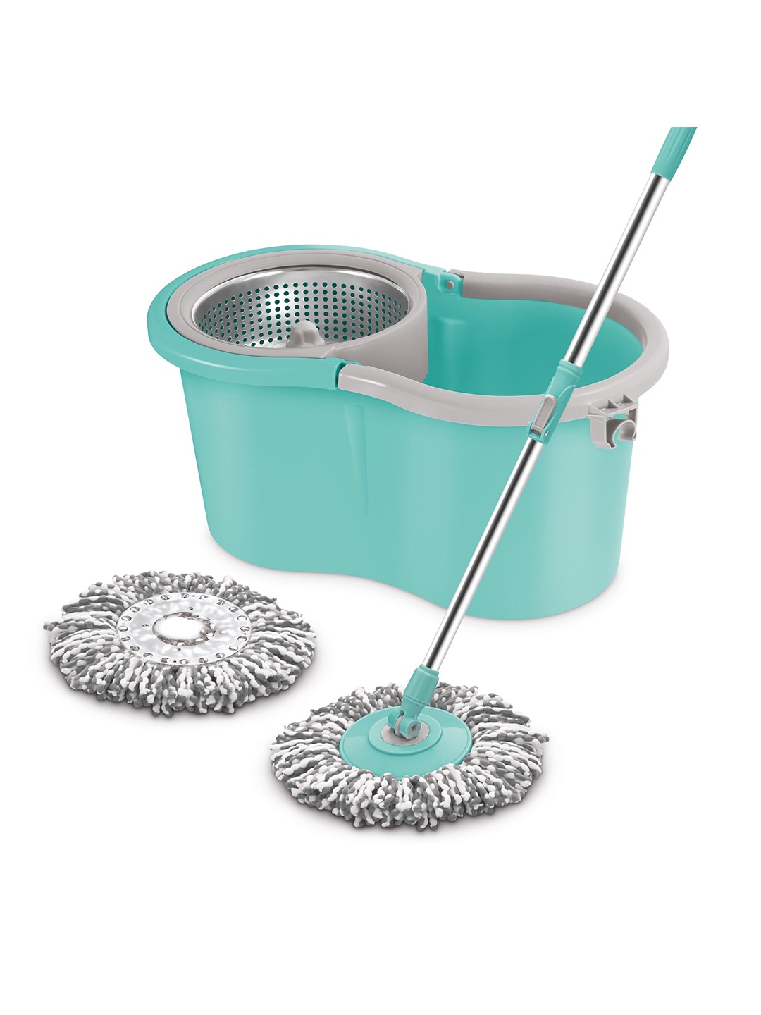 

SPOTZERO by MILTON Green Super Smart Spin Mop Cleaning Mop Steel Wringer