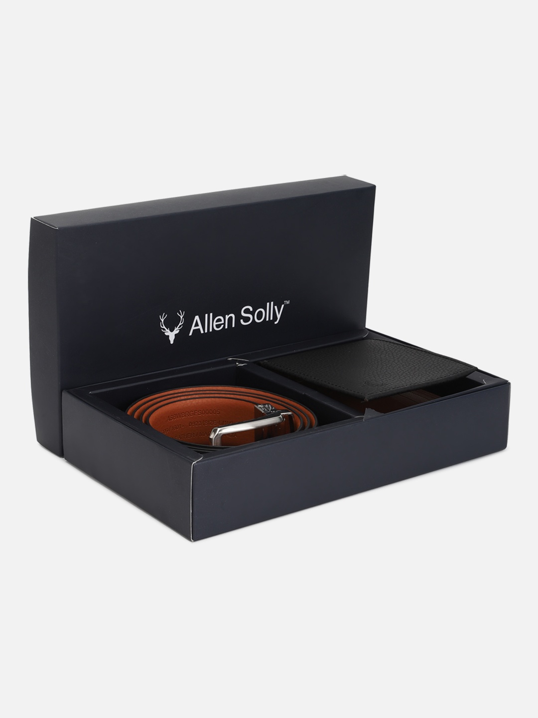 

Allen Solly Men Textured Leather Accessory Gift Set, Black