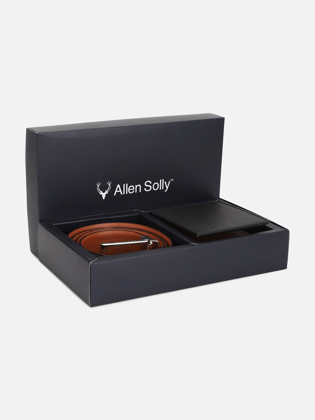 

Allen Solly Men Leather Accessory Gift Set, Black