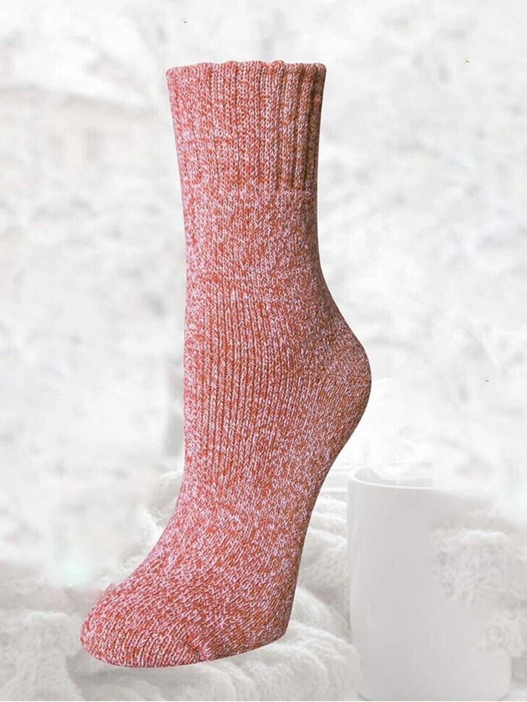 

EL REGALO Women Above Ankle-Length Socks, Pink