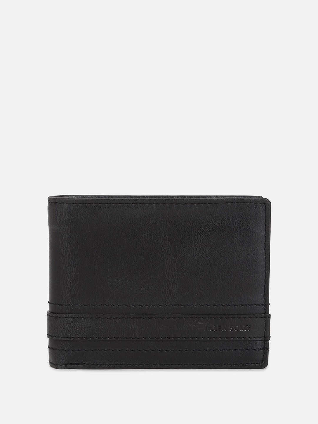 

Allen Solly Men Leather Two Fold Wallet, Black