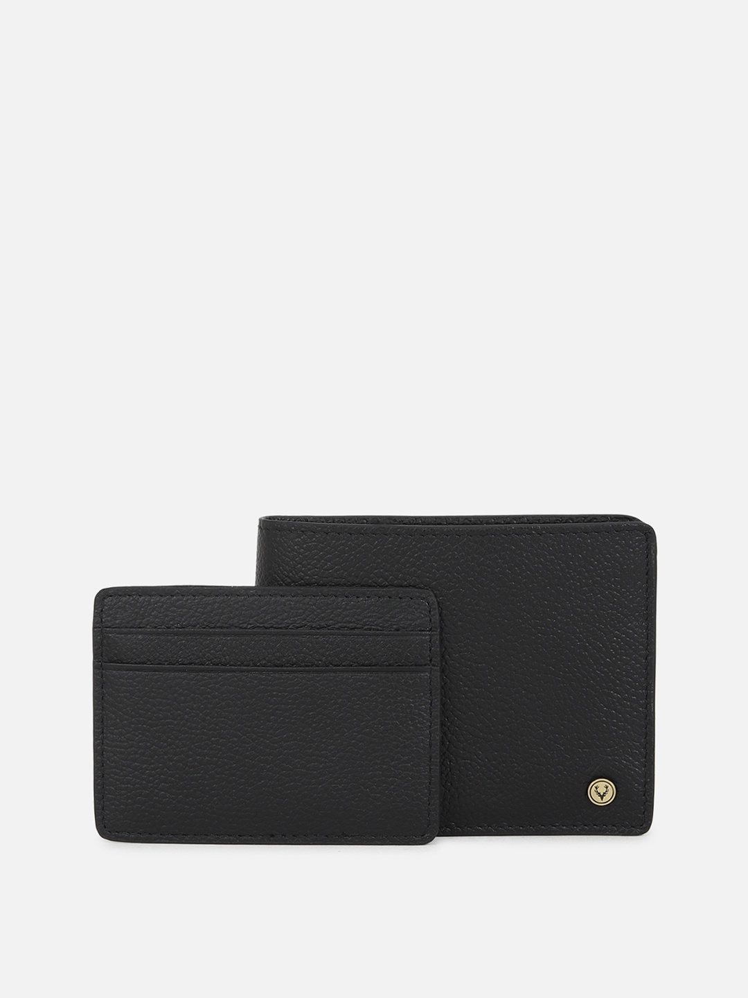 

Allen Solly Textured Leather Two Fold Wallet, Black