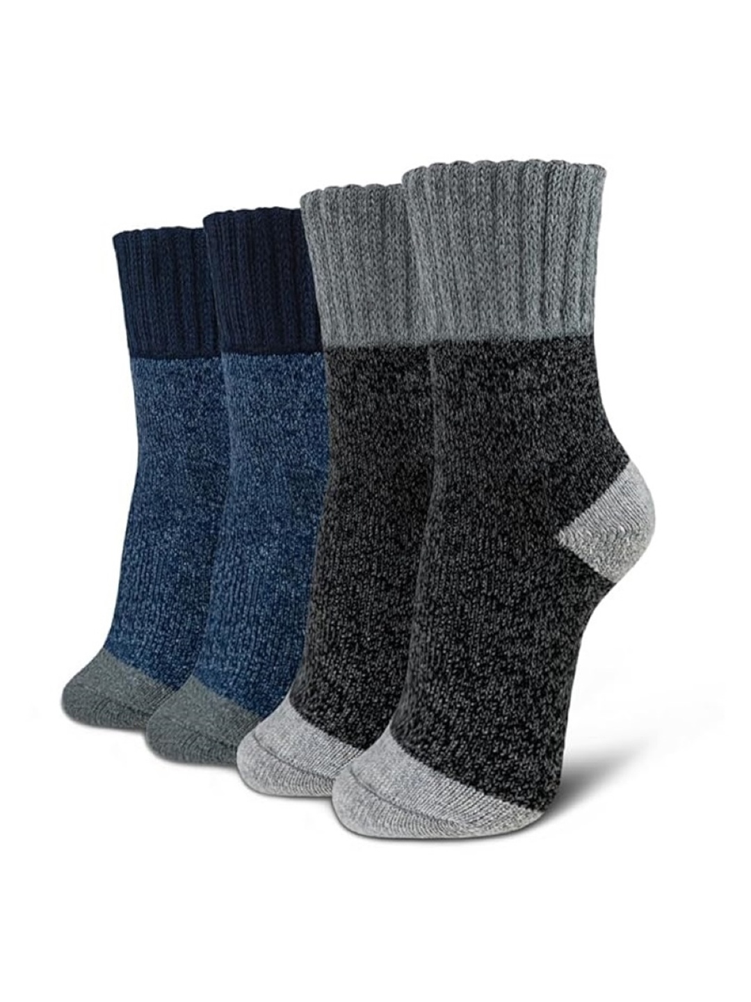 

EL REGALO Pack Of 4 Patterned Above Ankle-Length Socks, Black