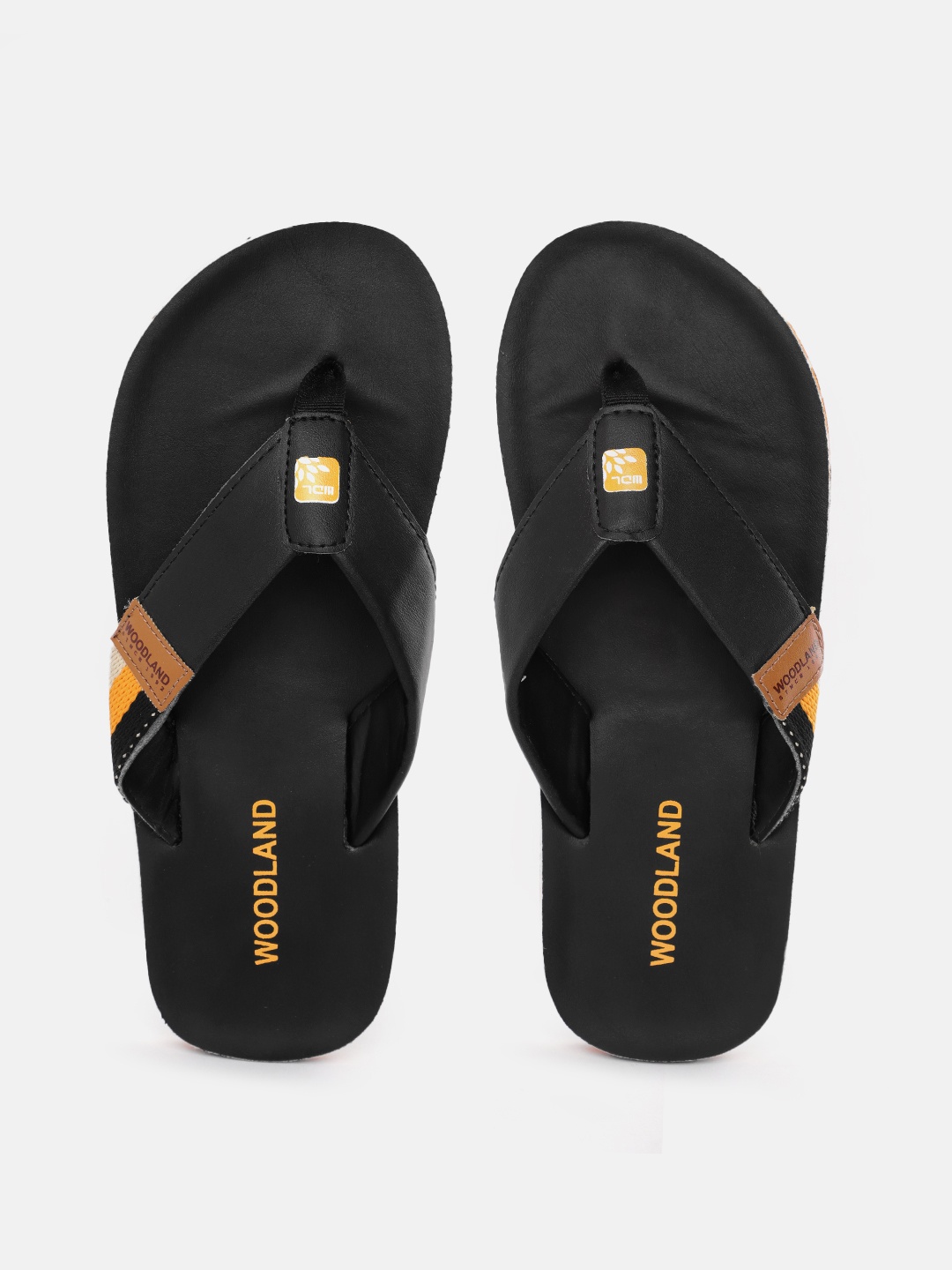 

Woodland Men Rubber Thong Flip-Flops, Black