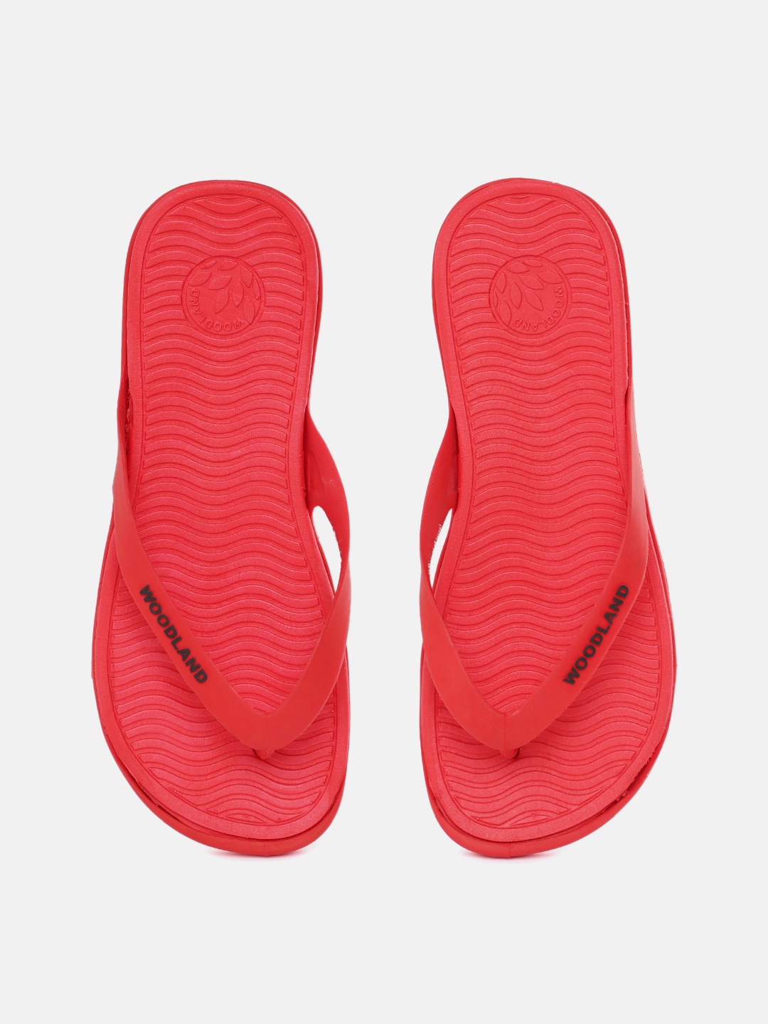 

Woodland Men Rubber Thong Flip-Flops, Red