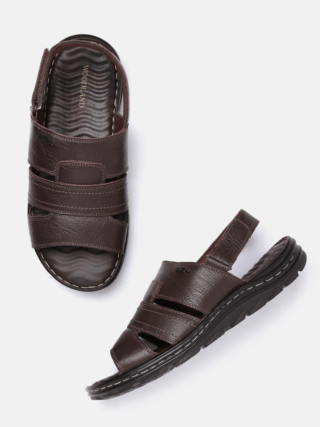 

Woodland Men Leather Comfort Sandals, Brown