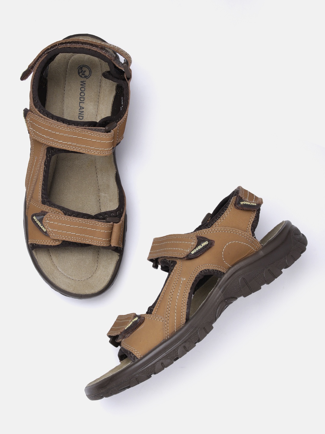

Woodland Men Leather Comfort Sandals, Brown
