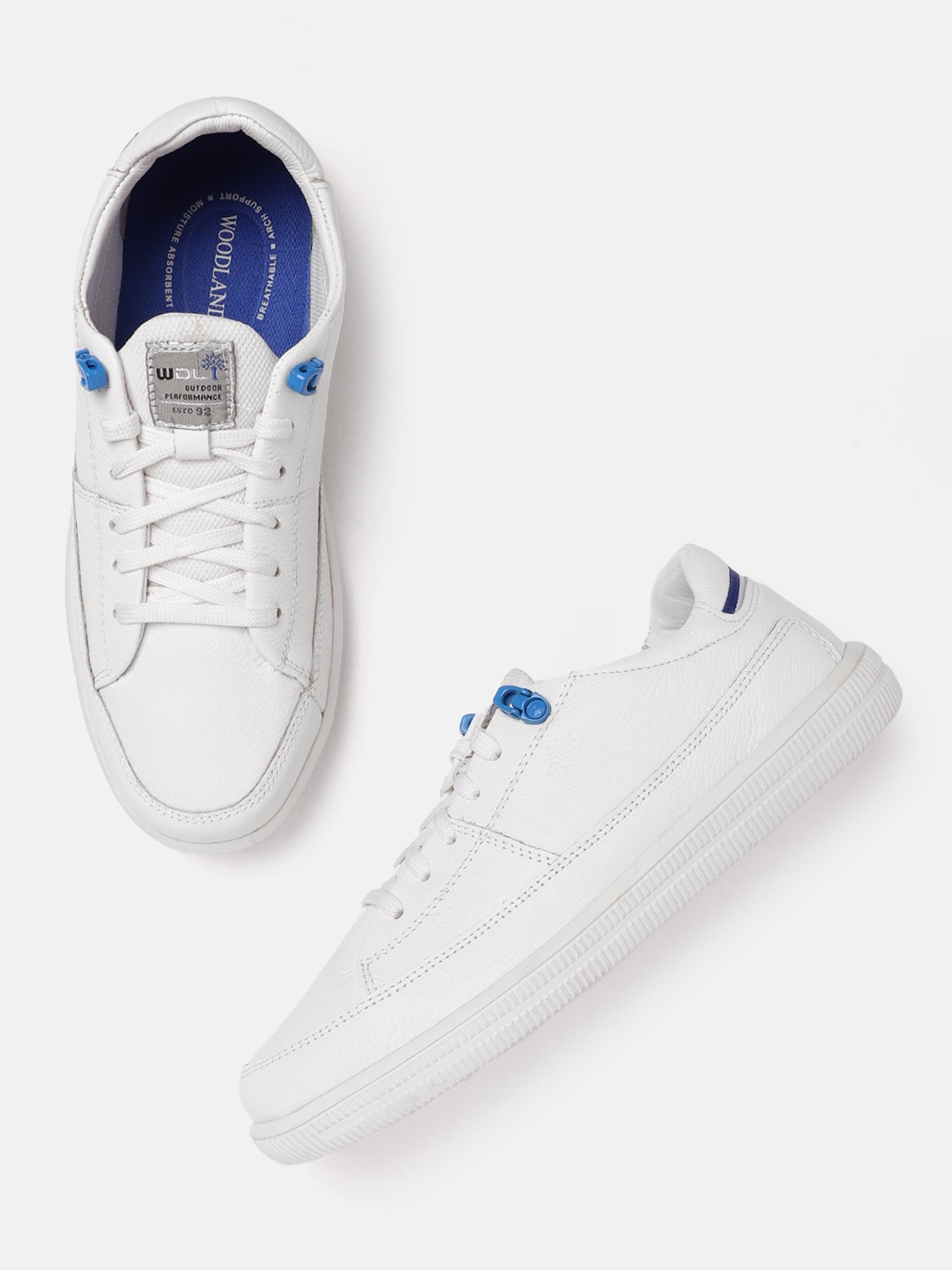 

Woodland Men Leather Sneakers, White
