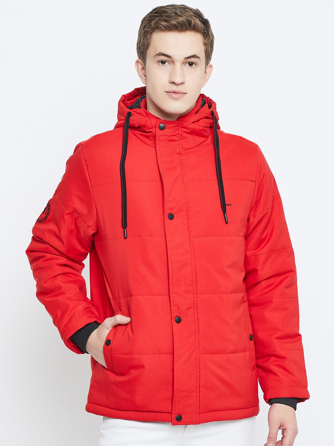 

Okane Hooded Long Sleeves Lightweight Padded Jacket, Red