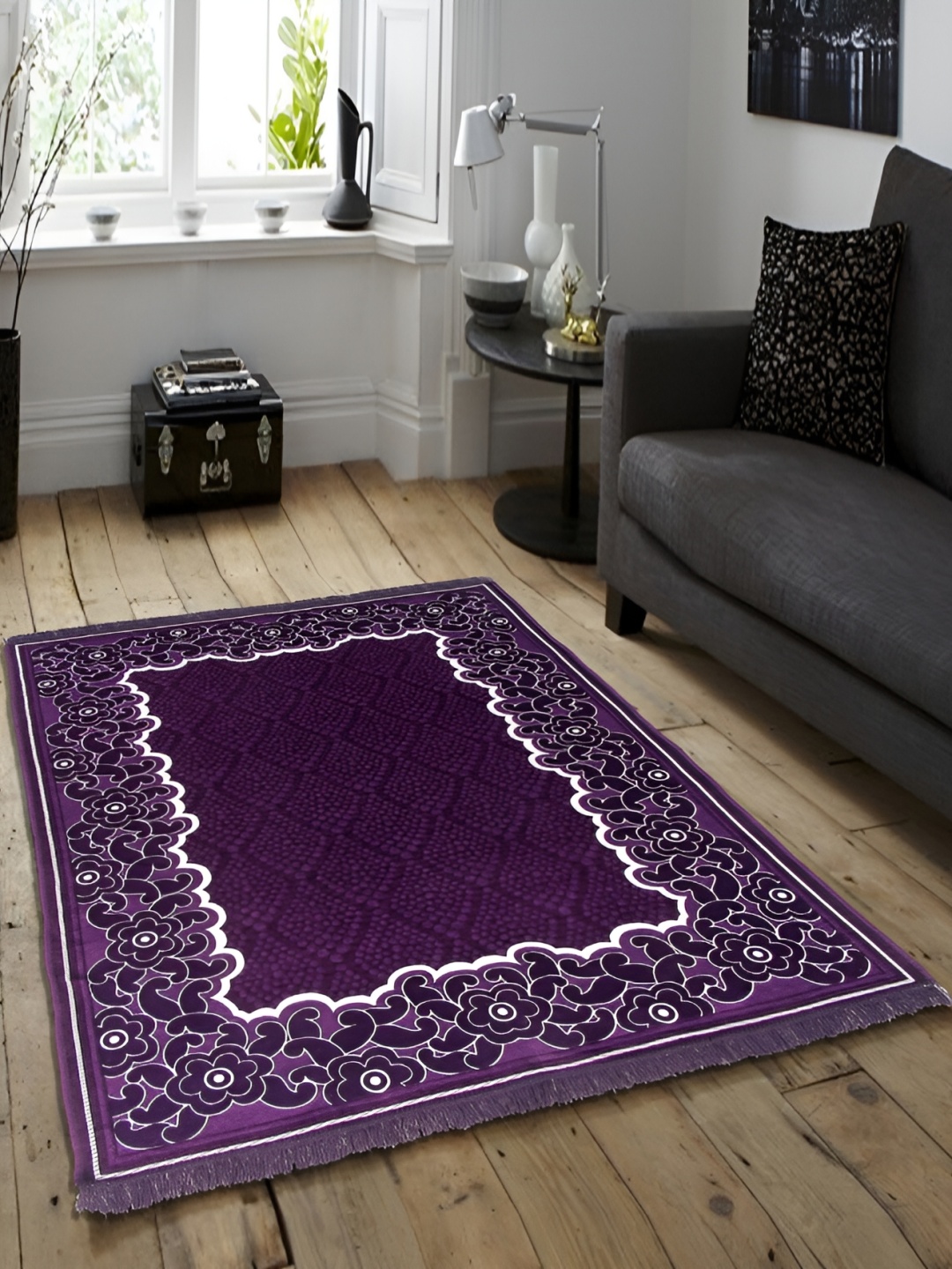 

ZESTURE Purple Printed Carpet