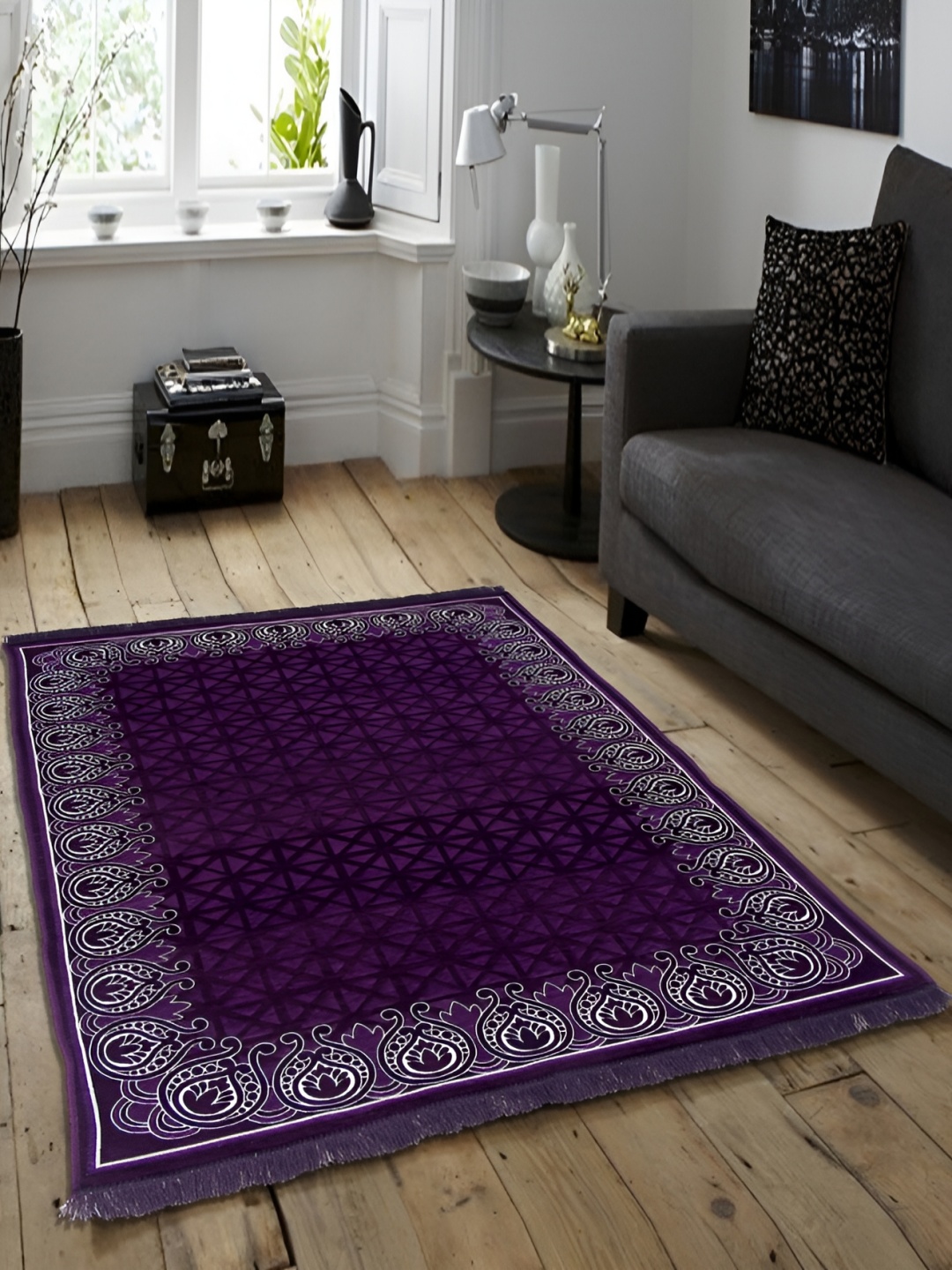 

ZESTURE Purple Printed Carpet