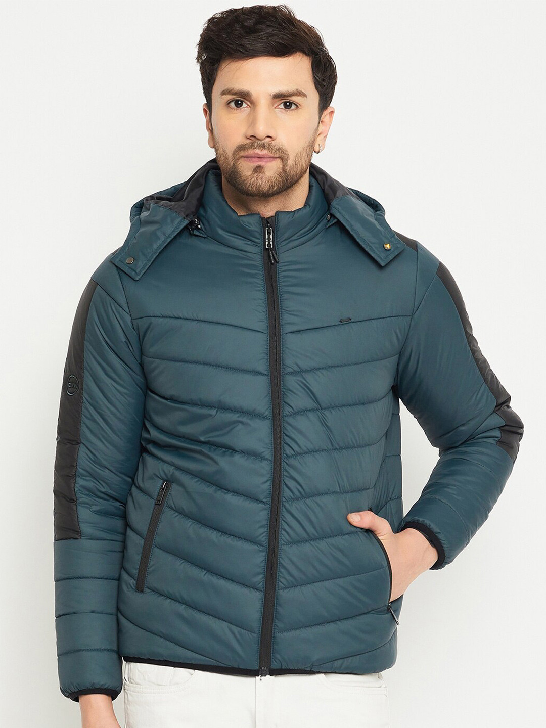 

Okane Lightweight Hooded Puffer Jacket, Green