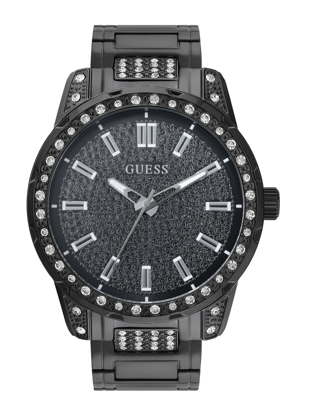 

GUESS Men Bracelet Style Straps Analogue Watch U1339G3M, Black