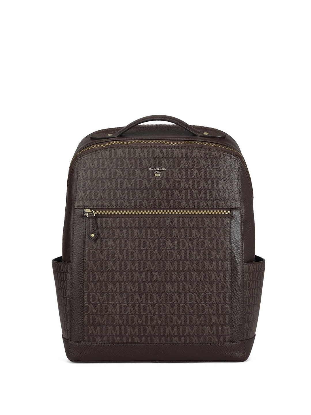 

Da Milano Men Typography Printed Backpack - Up to 14 inch Laptop, Brown