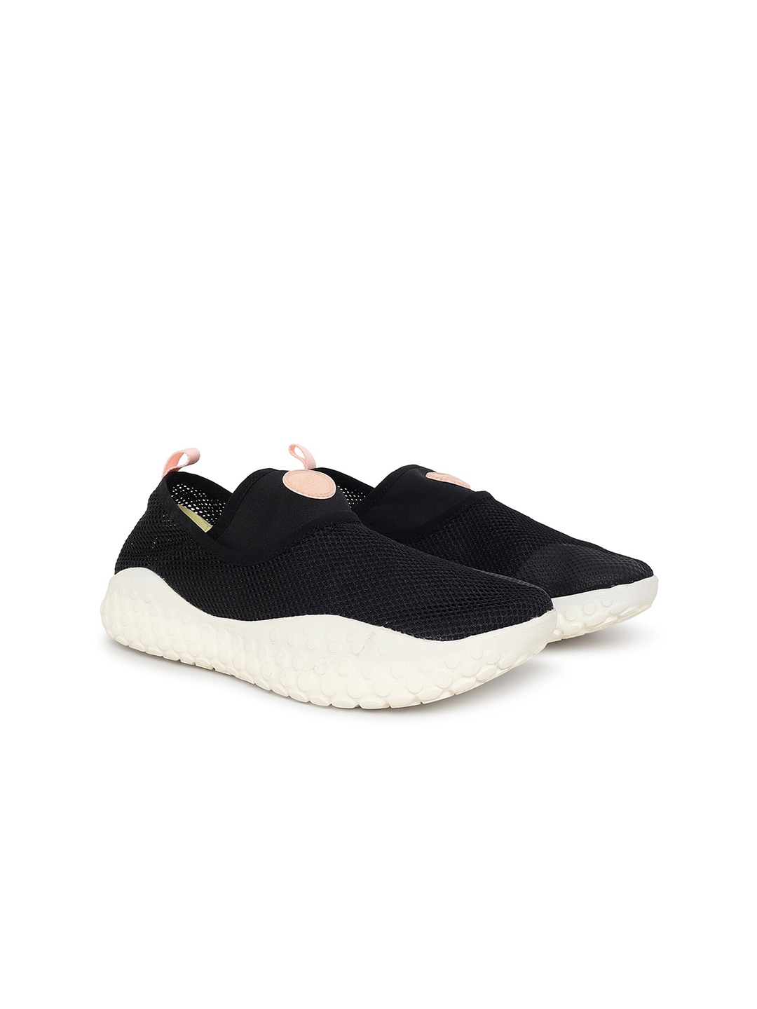 

Anta Women Textured Slip-On Sneakers, Black