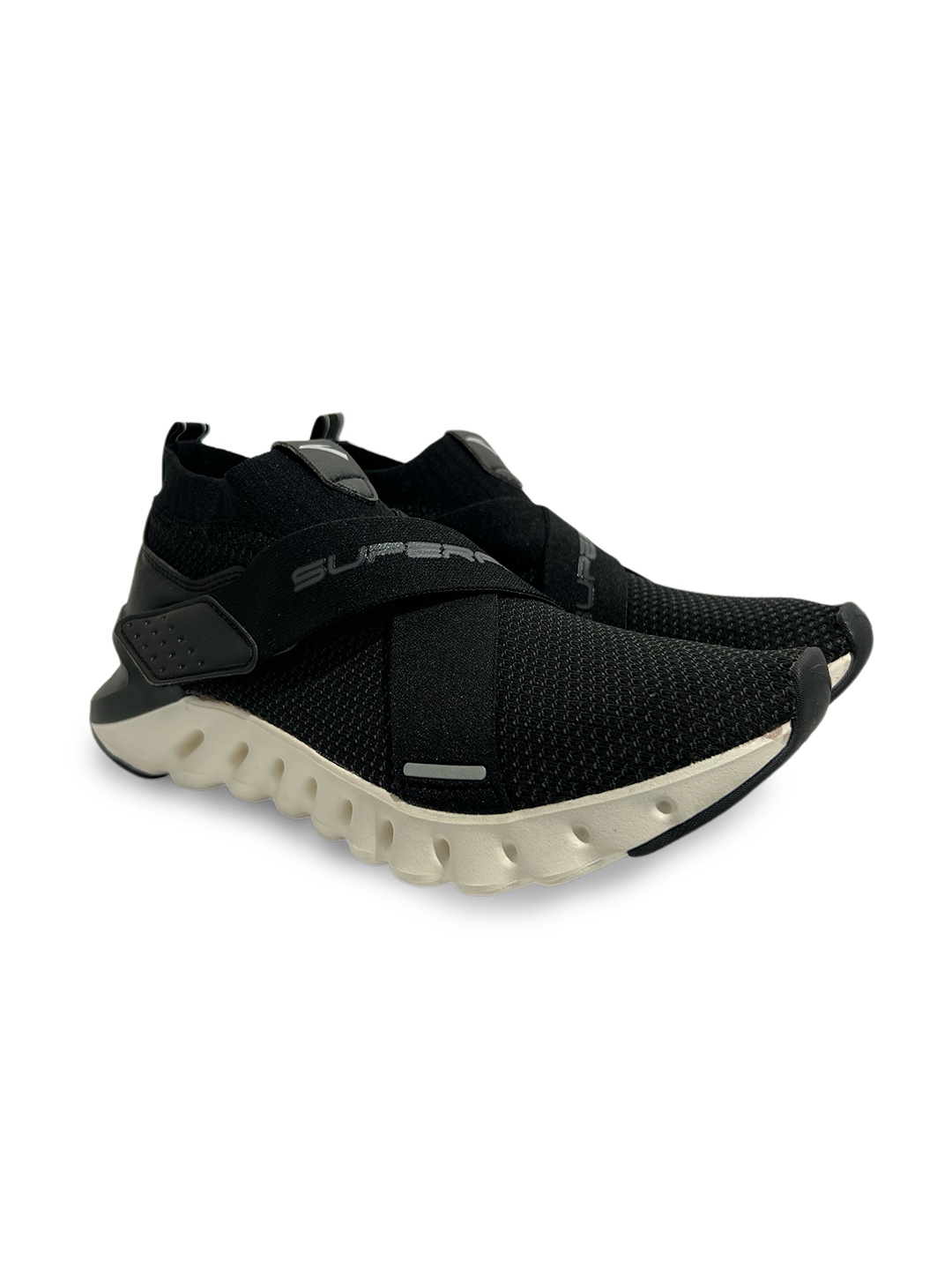 

Anta Women Textured Running Slip On Shoes, Black