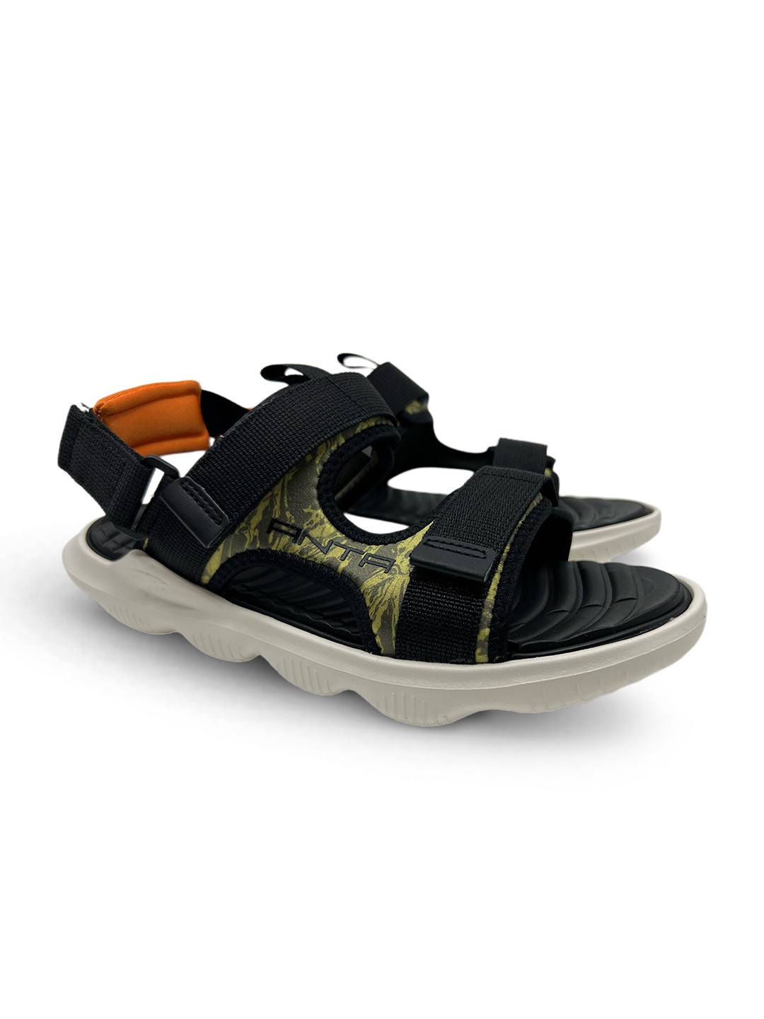 

Anta Mens Comfortable Sports Sandal, Black