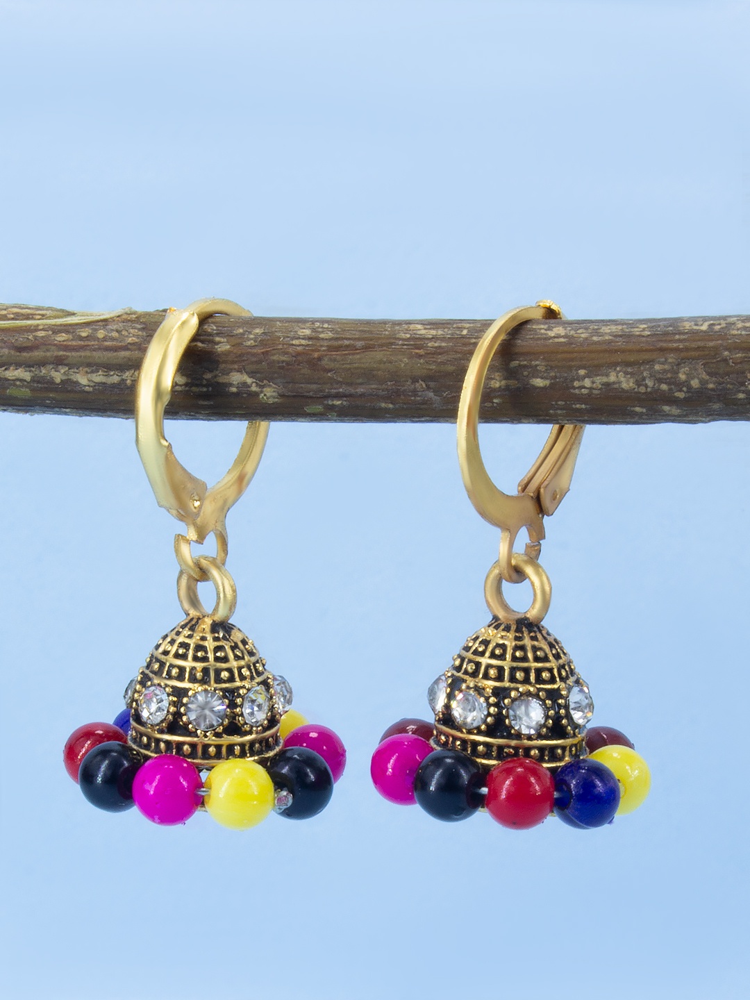 

PRIVIU Gold-Plated Dome Shaped Jhumkas