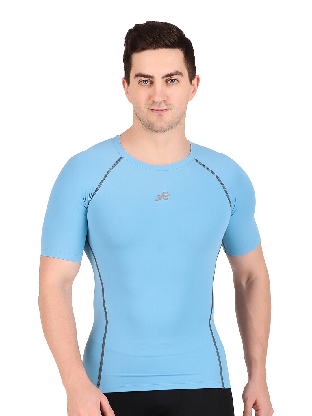 

REDESIGN Moisture Wicking Compression Fit Gym T-shirt, Blue