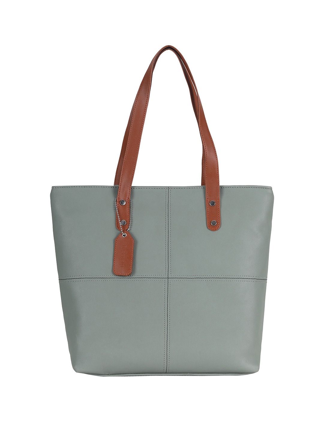 DressBerry PU Oversized Structured Handheld Bag, Grey