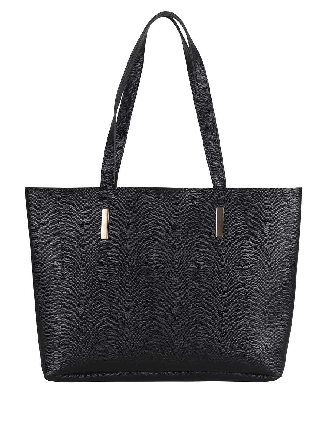

DressBerry Black Textured Shopper Shoulder Bag