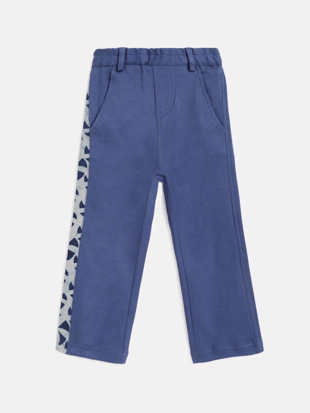 

charkhee Kids Printed Pure Cotton Smart Trousers, Blue