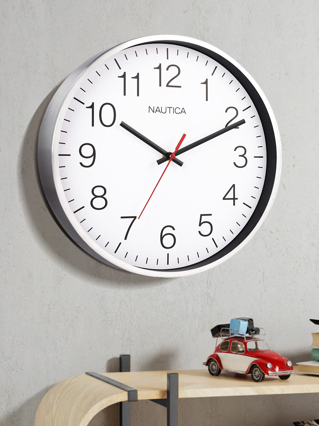 

Nautica White & Black Contemporary Wall Clock