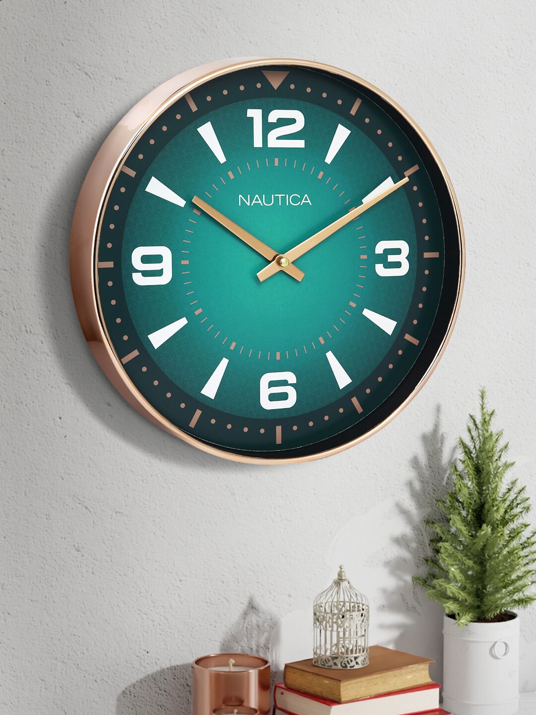 

Nautica Teal & White Analogue Contemporary Wall Clock