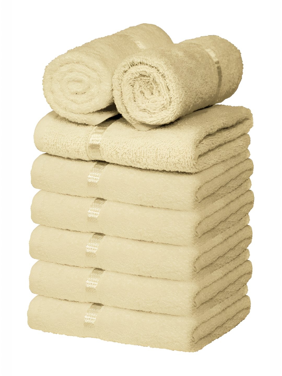 

Story@home Beige 8 Pieces 450 GSM Cotton Hand Towels