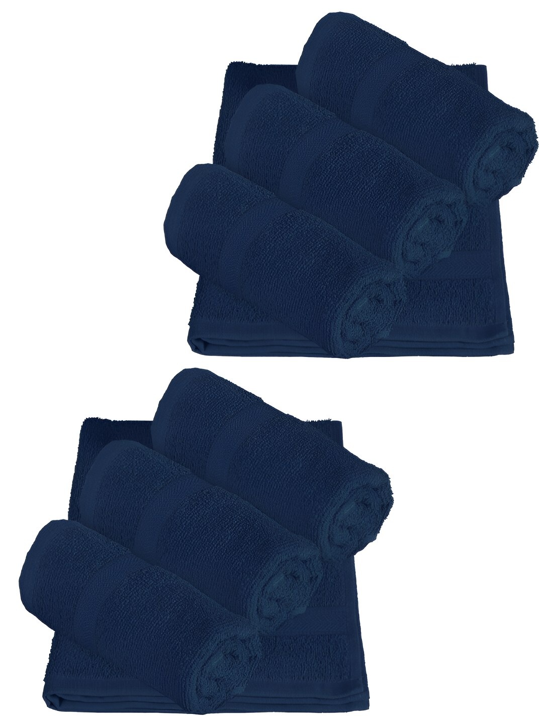 

Story@home Navy Blue 8 Pieces Cotton 550 GSM Hand Towels