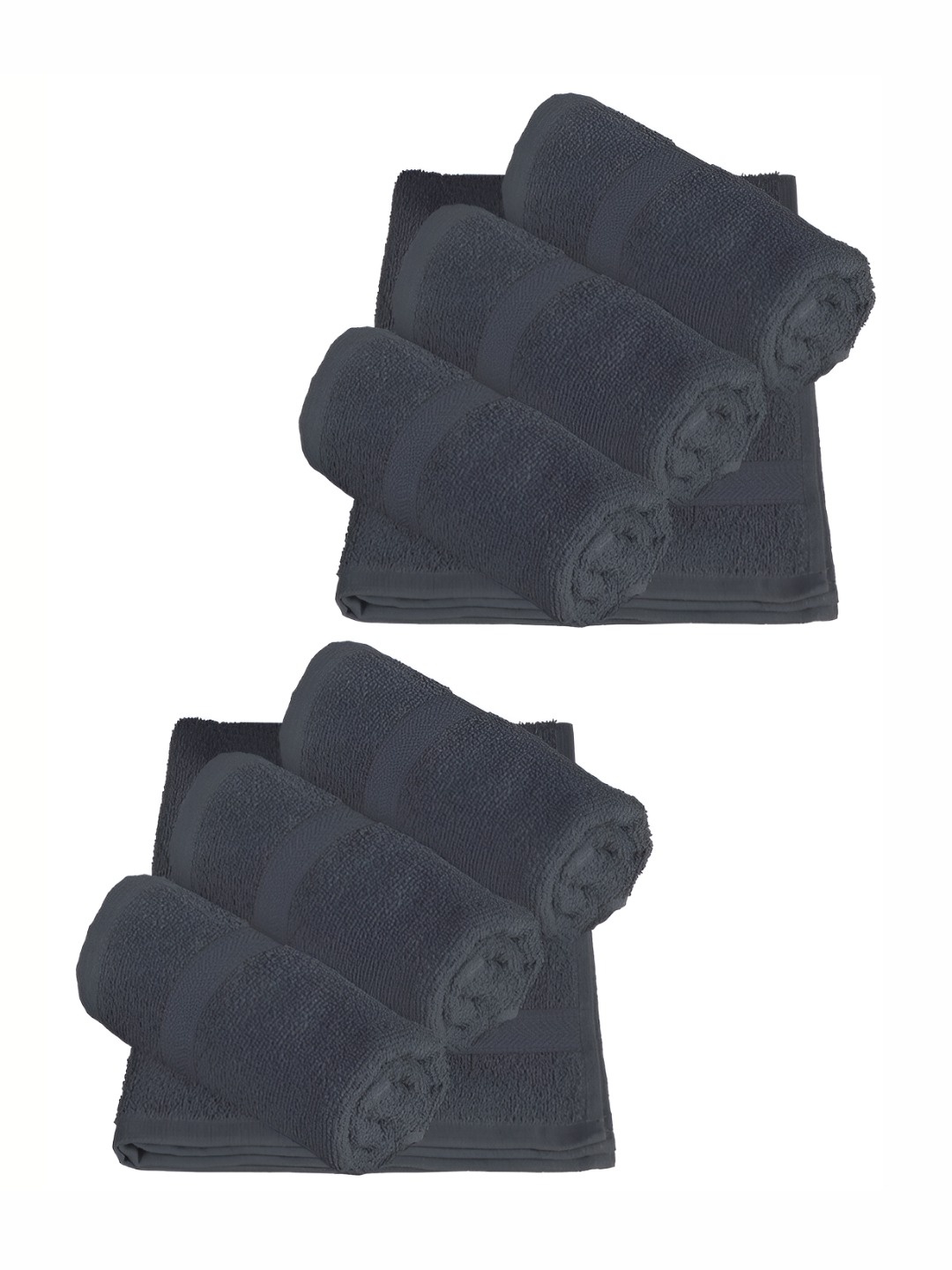 

Story@home 8 Pieces Grey 550 GSM Cotton Hand Towels