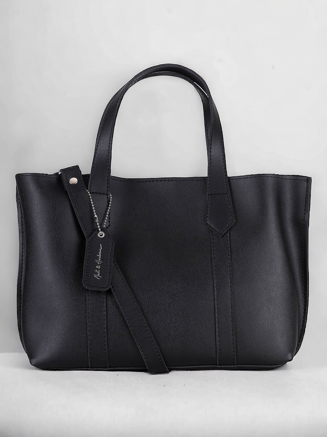 Mast & Harbour PU Oversized Shopper Shoulder Bag, Black