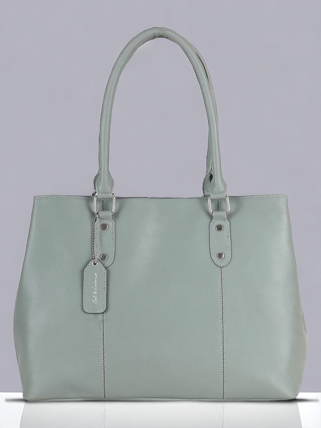 Mast & Harbour Green Zip Detail PU Shopper Shoulder Bag